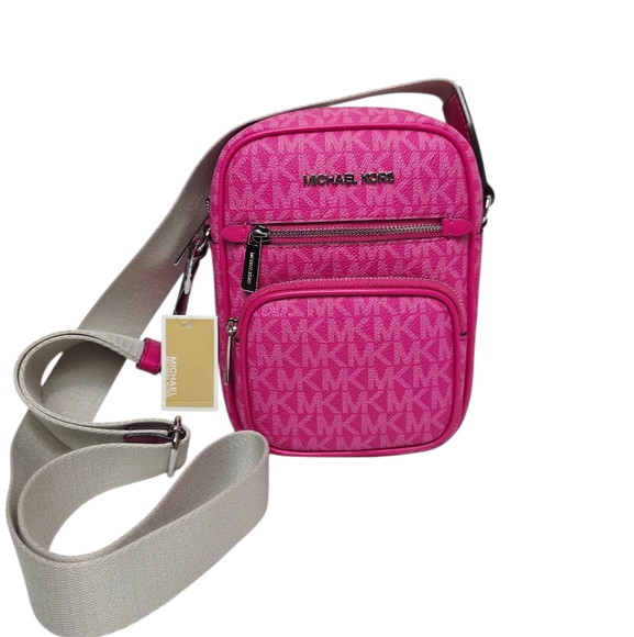 Michael Kors Jet Set Medium Signature Logo Crossbody Bag - Picture 6 of 12